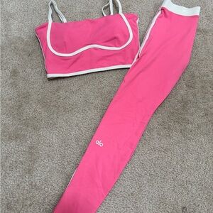 ALO Yoga Airstream Pink Sports Set